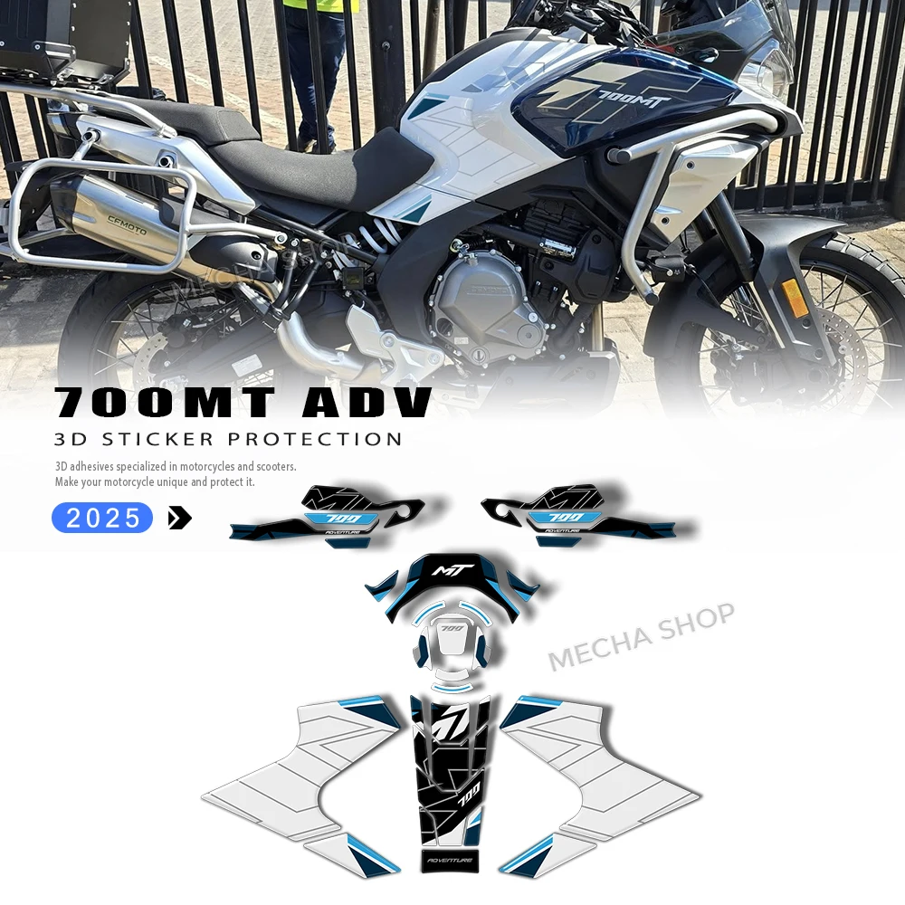 

2025 3D наклейка из эпоксидной смолы, защитный комплект 700MT ADV, аксессуары для мотоциклов для CFmoto 700 MT Adventure
