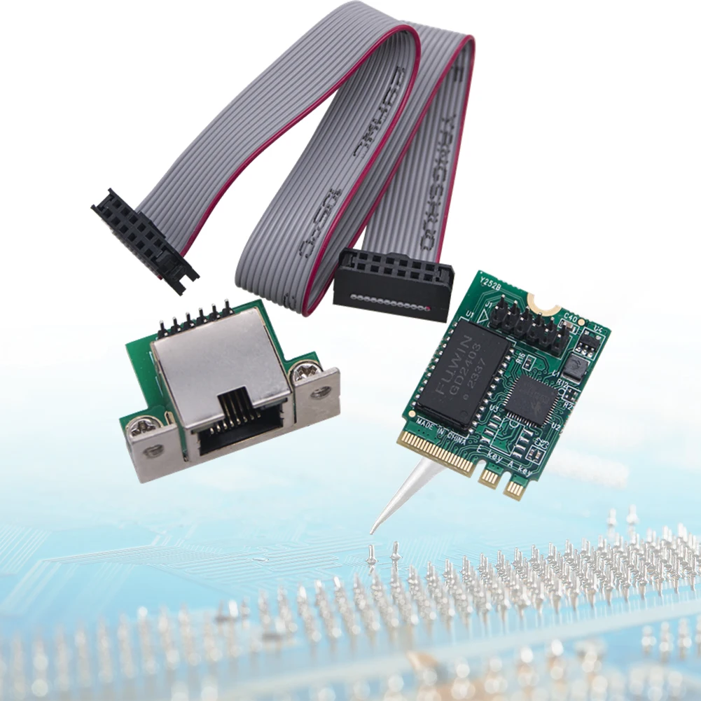 2.5G M.2 Network Card Single Port RJ45 M.2 A+E To Gigabit Ethernet Card 10/100/1000Mbps Mini PCIE Network Card