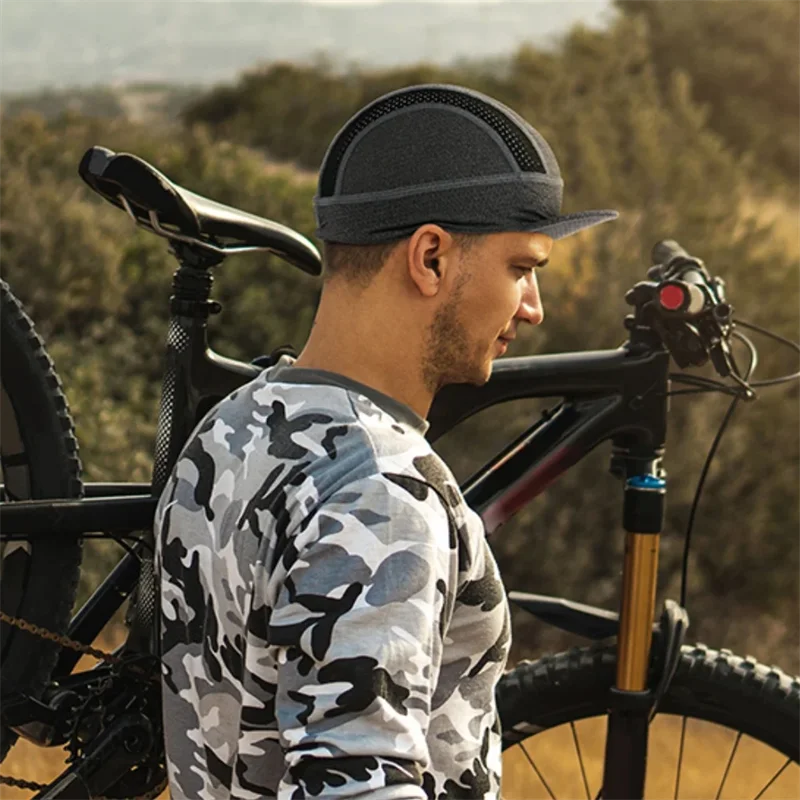 Sommer Schnelltrocknende Atmungsaktive Mesh-Golf-Baseballkappe Fahrrad-Unterhelm-Mütze Fahrrad-MTB-Hut mit Kleiner Krempe Schweißableitende Sportmütze – Detail 11