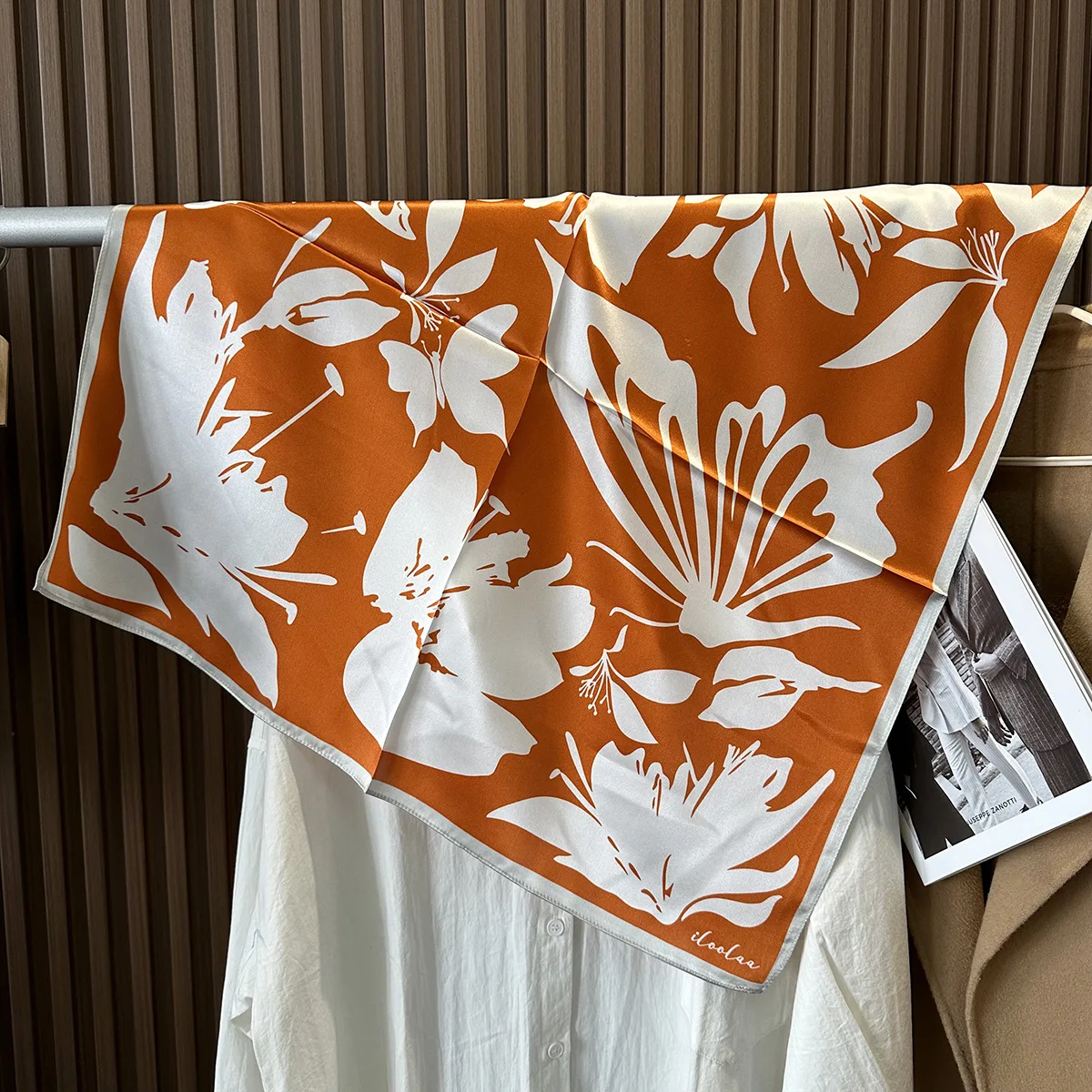 

Женский квадратный шарф из 100% натурального шелка, универсальный галстук на запястье, платок, шаль, женский хиджаб, бандана, модный аксессуар