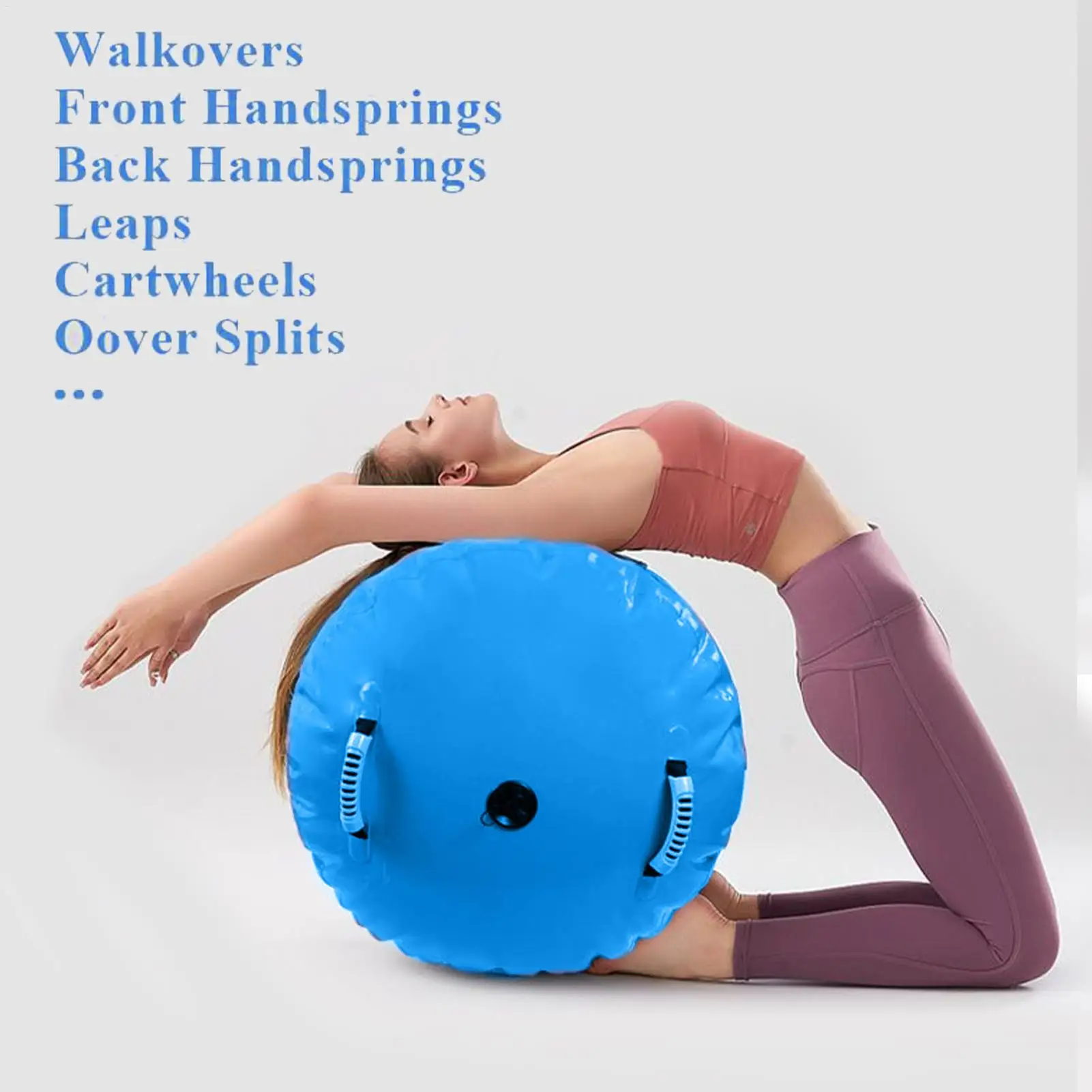 

Воздушный роликовый гимнастический ствол, надувной гимнастический роликовый акробатический коврик с насосом для спины, тренажер для ручной пружины для танцев, йоги