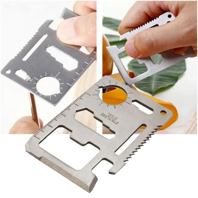 Pocket Tool Multifunction Credit Edc Outdoor Bottle Survive Gear Card Multi Multipurpose Gadget Camping Opener Wallet Kit