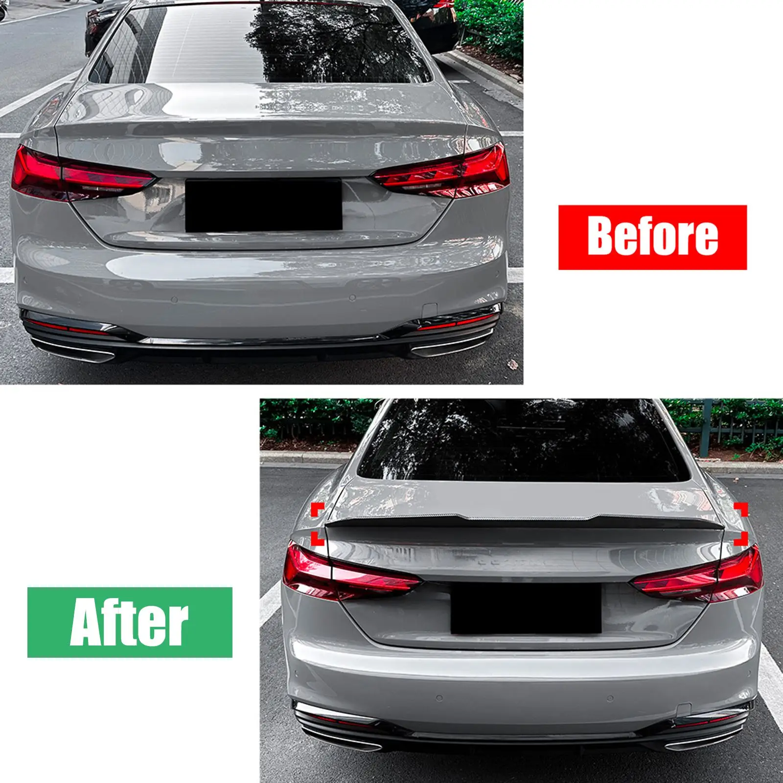 

Car Rear Trunk Spoiler Wing Lip Lid For Audi A5 F5 Coupe 2017-2024 2018 2019 2020 2021 2022 2023