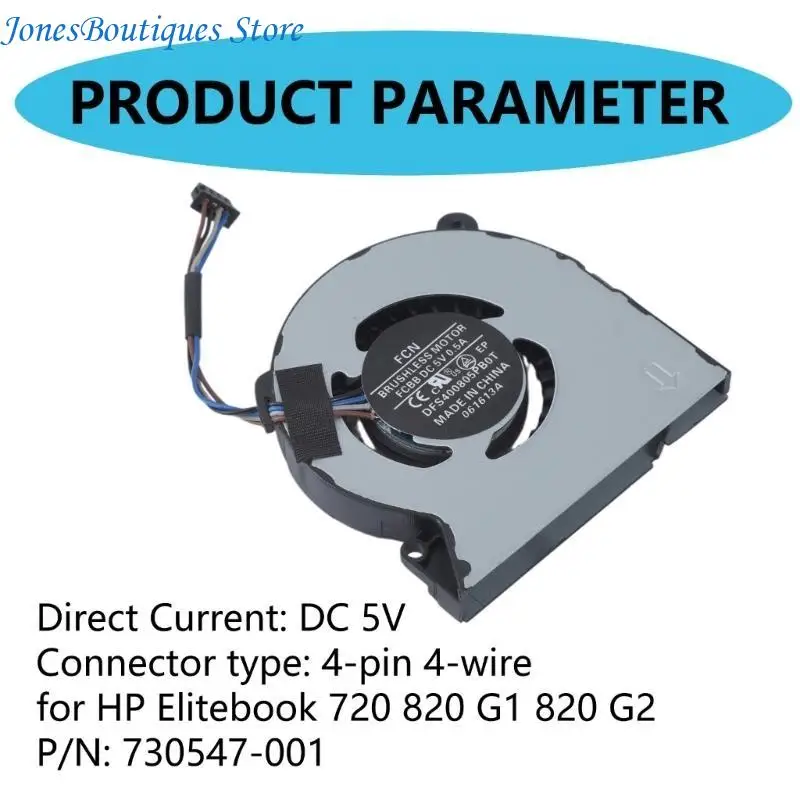 CPU Cooling Fan Laptop Cooler Portable Heatsink Fan DC5V 4pin Radiator W8KE