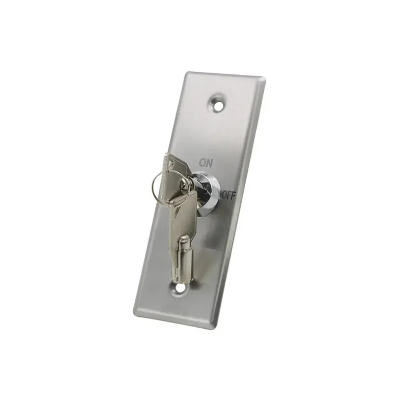 Saikiot Exit Switch with Key Lock Push Button Electrical Access Control Electrical Key Lock Button Stainless Steel Exit Switch