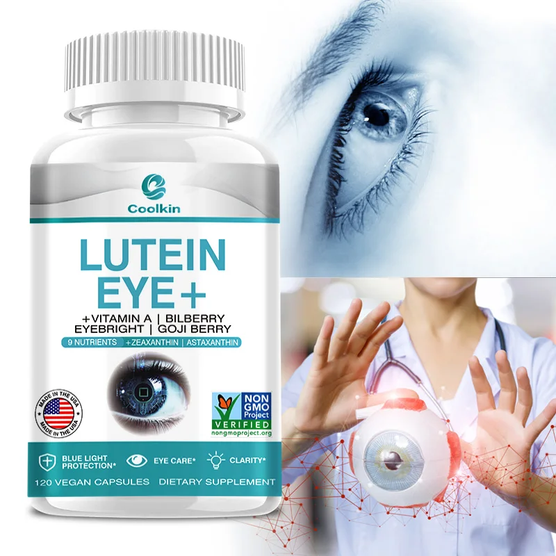 

Lutein Capsules - with Zeaxanthin and Bilberry Extract - Supports Eye Health, Helps Relieve Eye Strain, Improve Vision Health