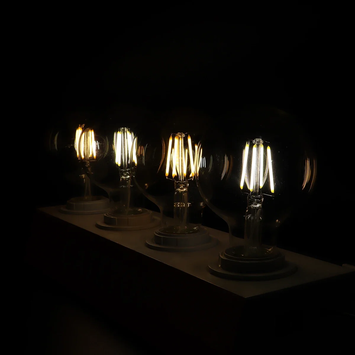 Retro Edison levou bulbo do filamento, lâmpada de vidro, vintage vela luz, c35, g45, a60, st64, g80, g95, g125, e27, e14, b22, ac 220v