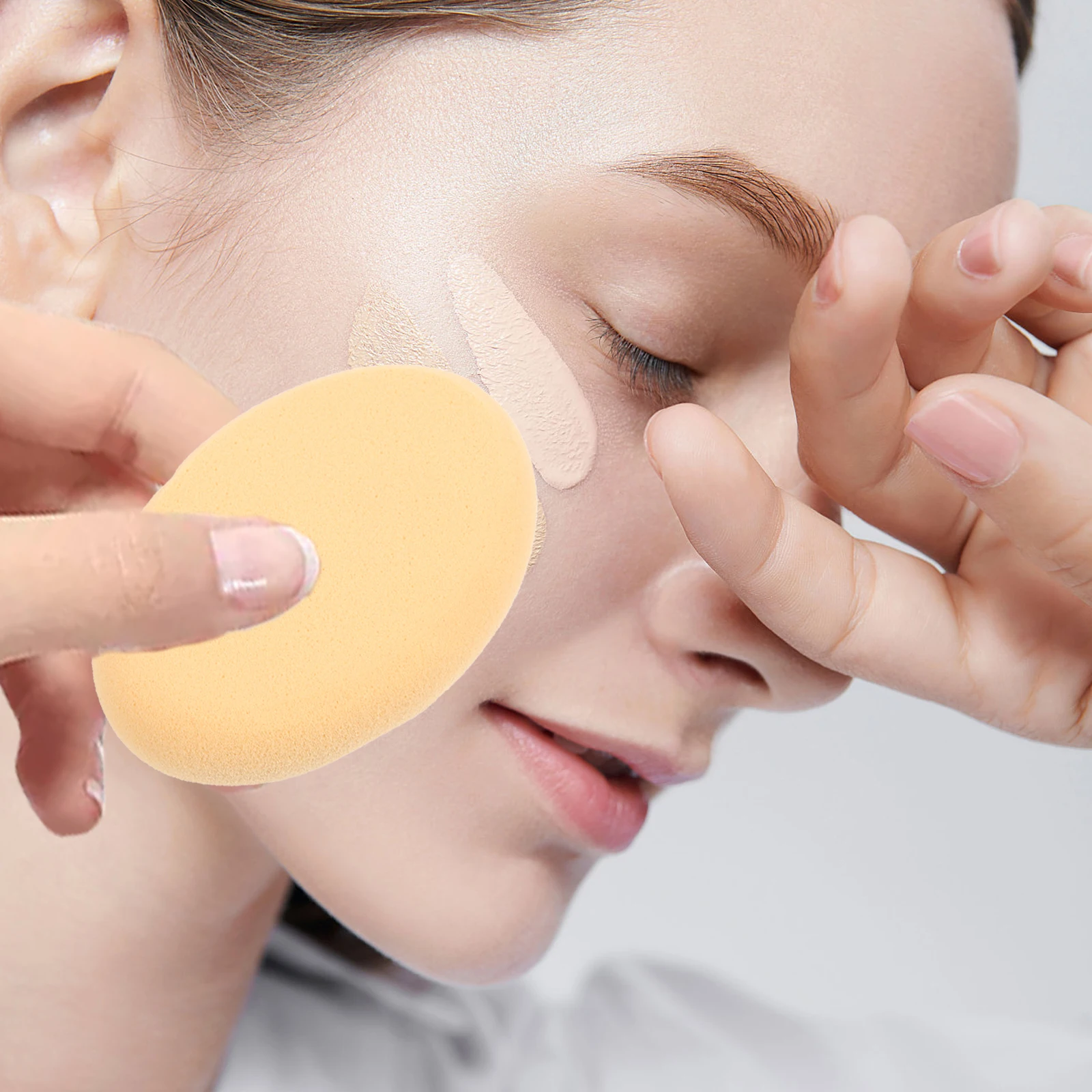 

5Pcs Cream Puff Facial Sponges Soft Supple Powder Puff for Makeup Beauty Cosmetics Thick Girl Oval Face