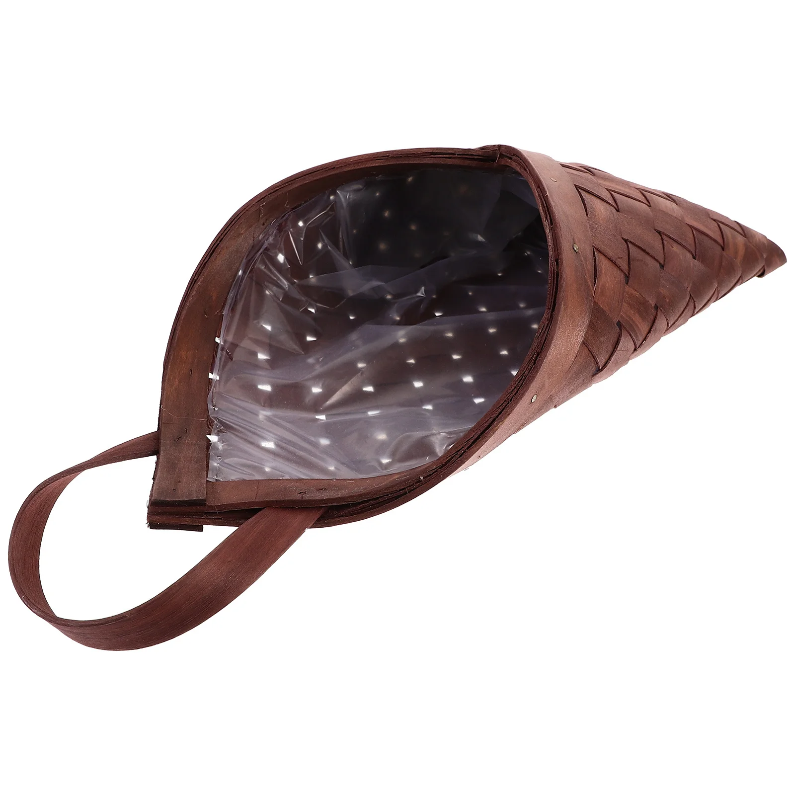 

Hanging Storage Bin Wall Hanging Flower Holder Woven Wood Basket for Plants Fruits Vegetables Storage Basket Kitchen