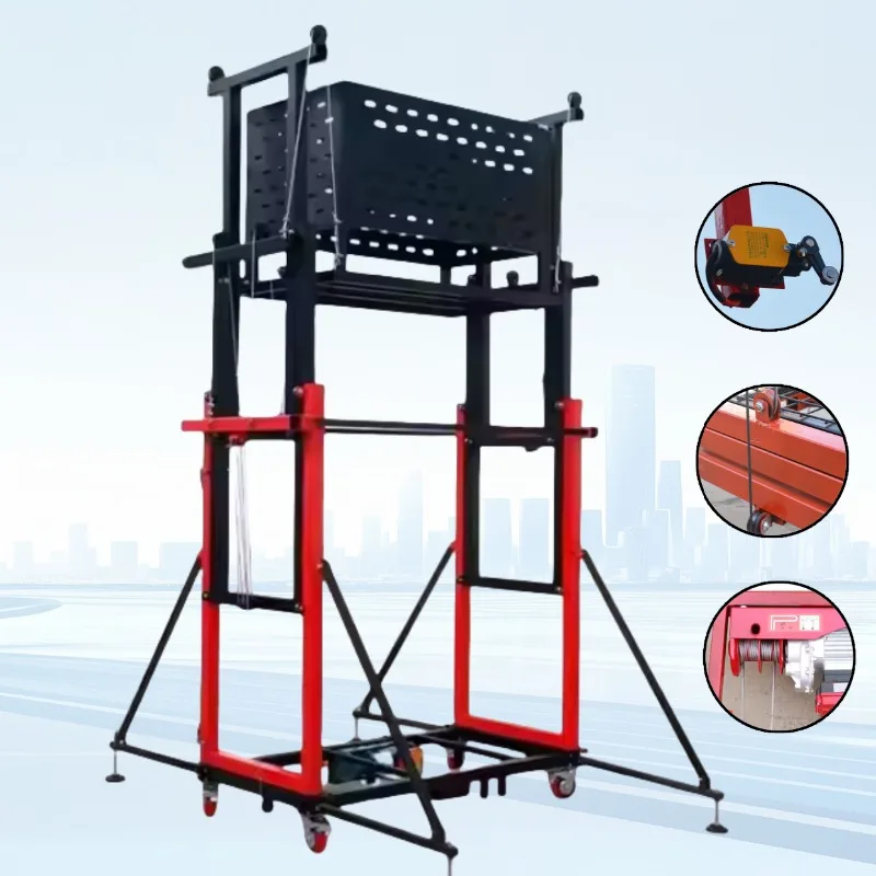 

Electric Scaffolding 300KG 400KG Mobile Automatic Lifting Platform Remote Control Folding For Decoration Construction