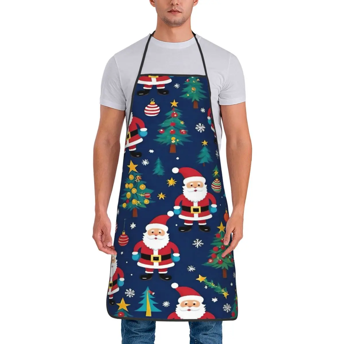 Avental de natal doméstico bonito acessórios de cozinha aventais de retenção para adultos sem bolso