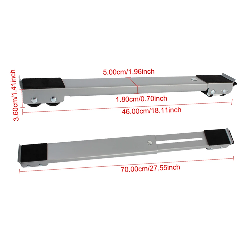 Universal Mobile Roller Bracket Movable Racks Refrigerator Base Mount Dryer Holder 24 Wheel Adjustable Washing Machine Stand