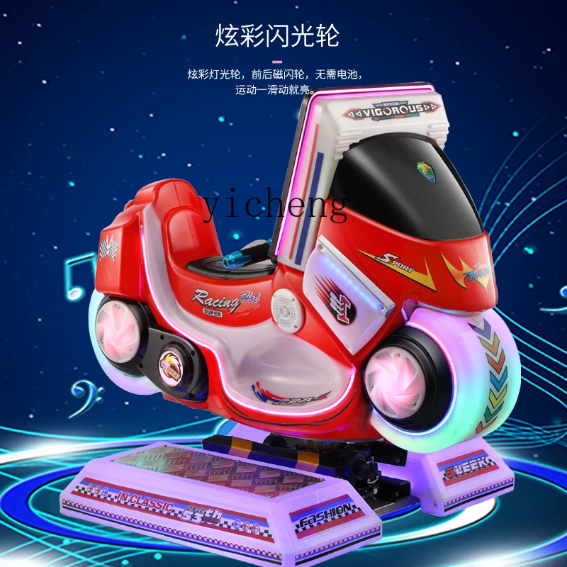 Tqh máquina de juego para niños, juguete Comercial Grande que funciona con monedas, motocicleta de carreras, 3D, máquina de juego interactiva para interiores