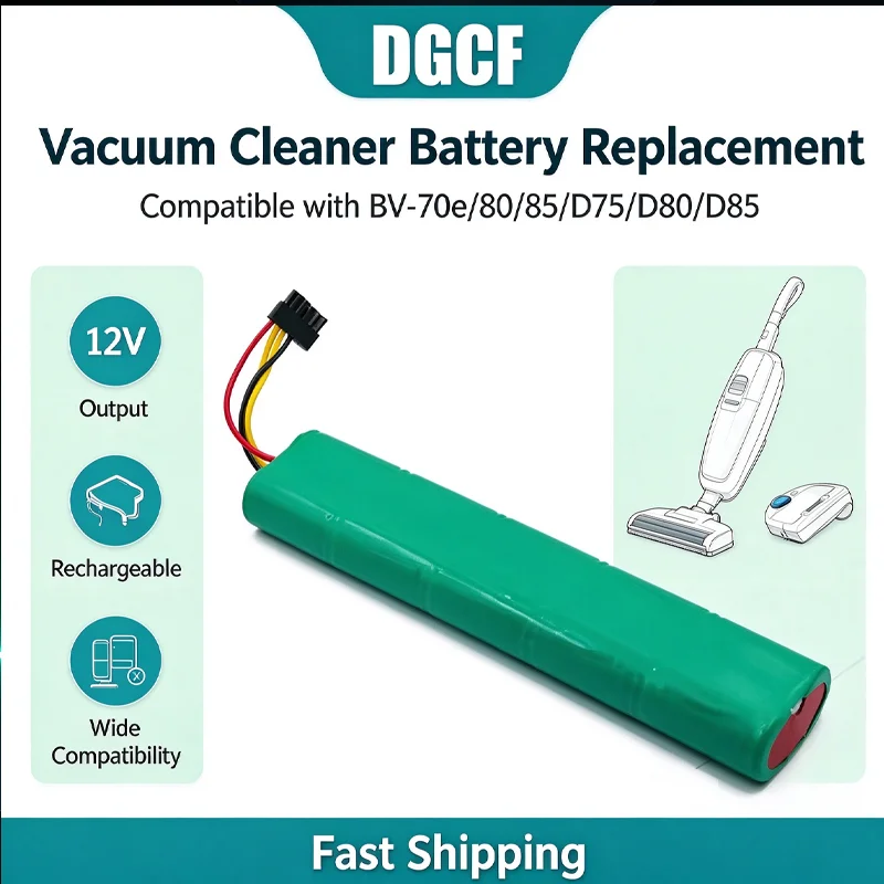 New 12V 6000mAh Battery For Neato Botvac 70e 75 D75 80 85 D85 Vacuum Cleaners Rechargeable Batteries 12V Ni-MH Battery 6000mAh