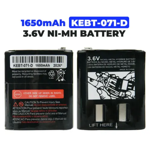 2pcs NEW 3.6v 1650mAh 3 AA Ni-Mh Battery Pack KEBT-071-D for Radio Walkie Talkie Motorola FV300 T4800