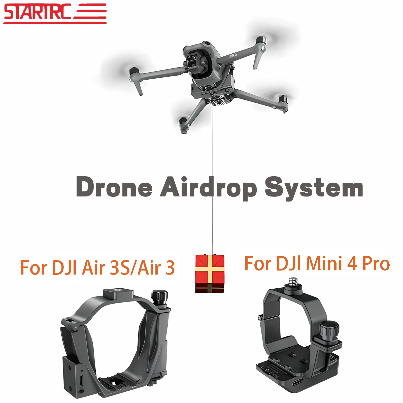 

STARTRC Drone Airdrop System for DJI Mini 4 Pro/Air 3S/Air 3 Quick Release Bait/Gift/Ring Rescue Delivery Accessories