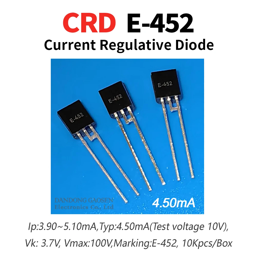 Crd Diodes E-452 4.5Ma 100V Marking E-452 Package To-92-2L Current Regulative Diode