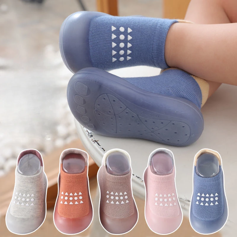 Baby Boy Girl First Walkers Children Sock Shoes Non-slip Floor Socks Kids Soft Rubber Sole Shoes Toddler Sock  Infant Booties