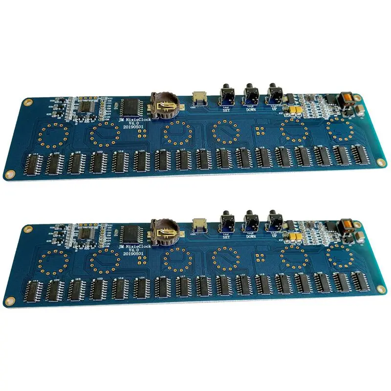 A01F-2X DIY In14 In4 Nixie Tube Clock Digital LED Clock Gift Circuit Board Kit , PCBA No Tubes