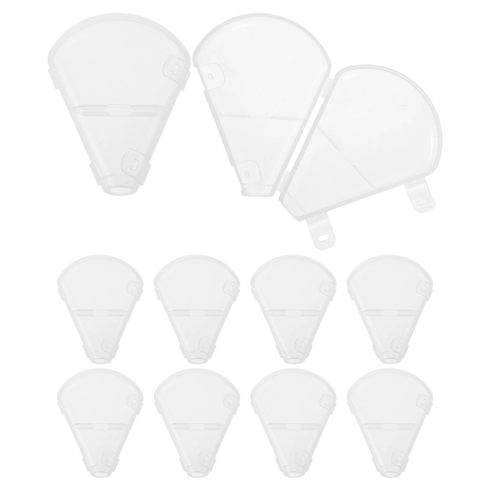 10 stuks make-upborstelbeschermer caps transparant ventilatorontwerp stofdicht waterbestendig voor thuisreizen borstel organisatie tool