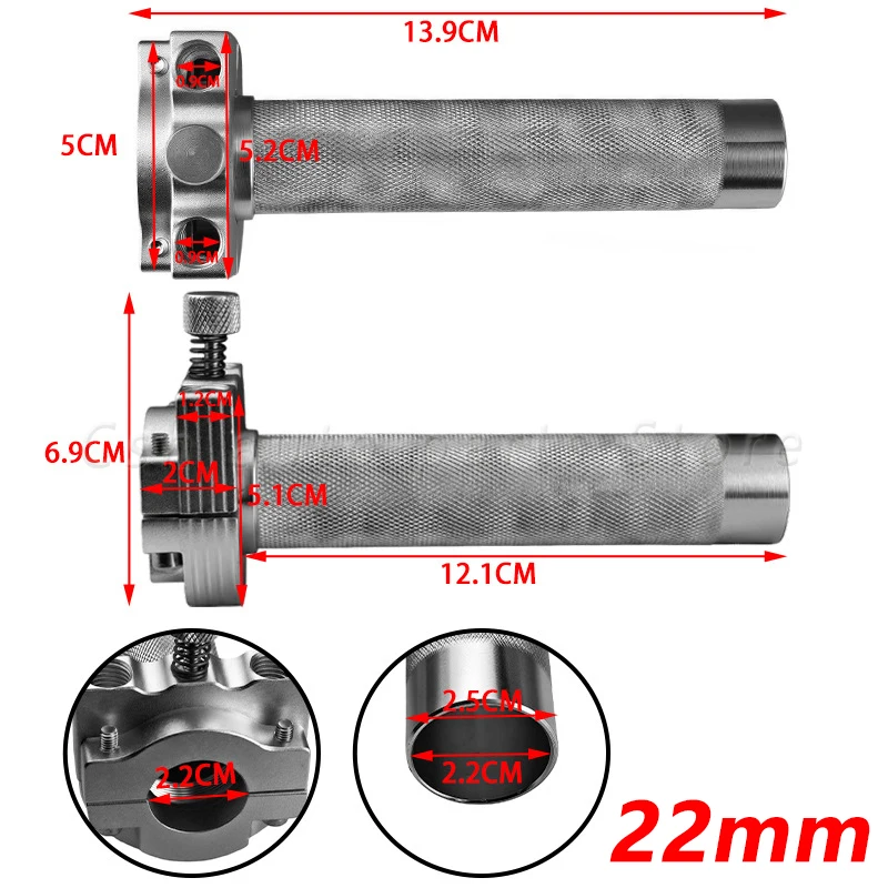 22 25MM Motorcycle Quick Turn Twist Throttle Fuel Oil Handlebar Control Grip Accelerator For Harley 883 1200 CNC Aluminum Alloy