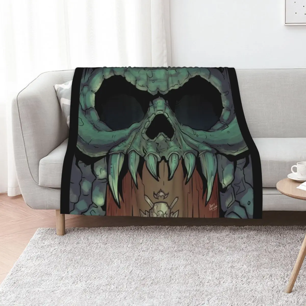 Castle Gray fantasy skull Throw Blanket Multi-Purpose Moving Summer Beddings Thin Large warm for winter Blankets
