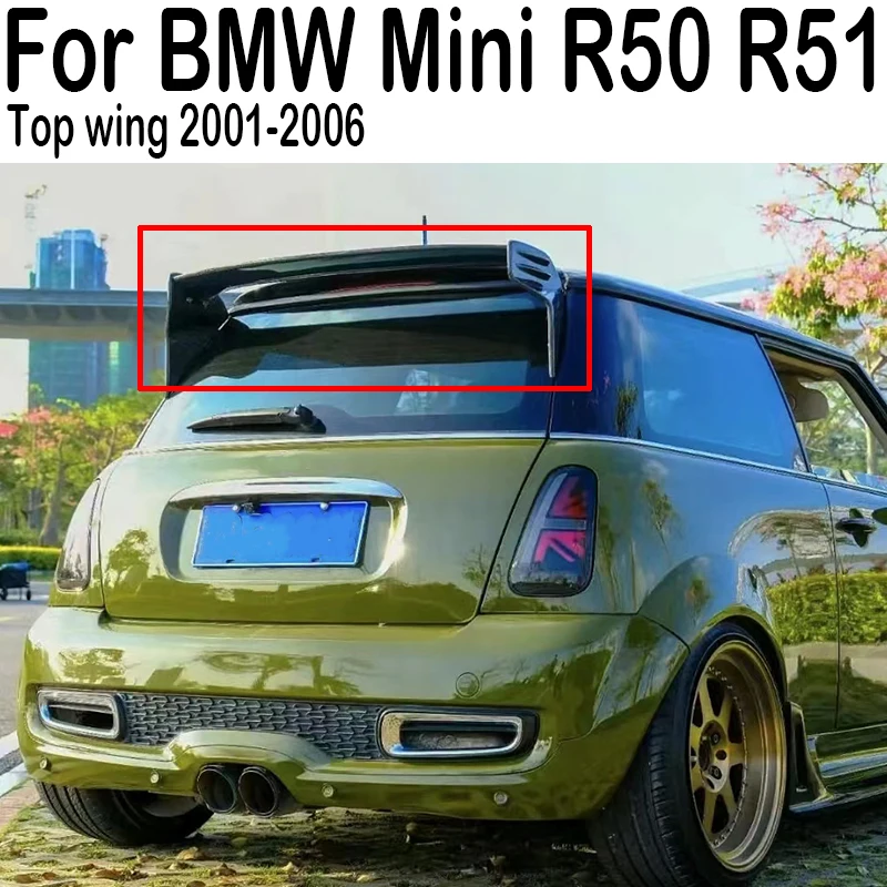 For 2001 02 03 04 05 06 BMW Mini R50 R51 High Quality Carbon Fiber Rear Roof Spoiler Wing Trunk Lip Boot Cover Car Styling