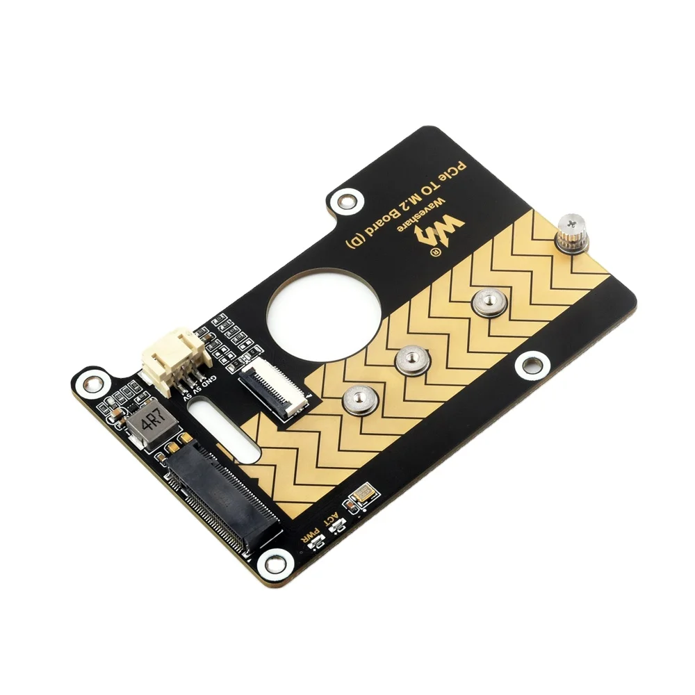 PCIe TO M.2 Board (D) Waveshare Adapter Board Compatible with 2280/2260/2242/2230 size NVMe Protocol M.2 SSD for PI5
