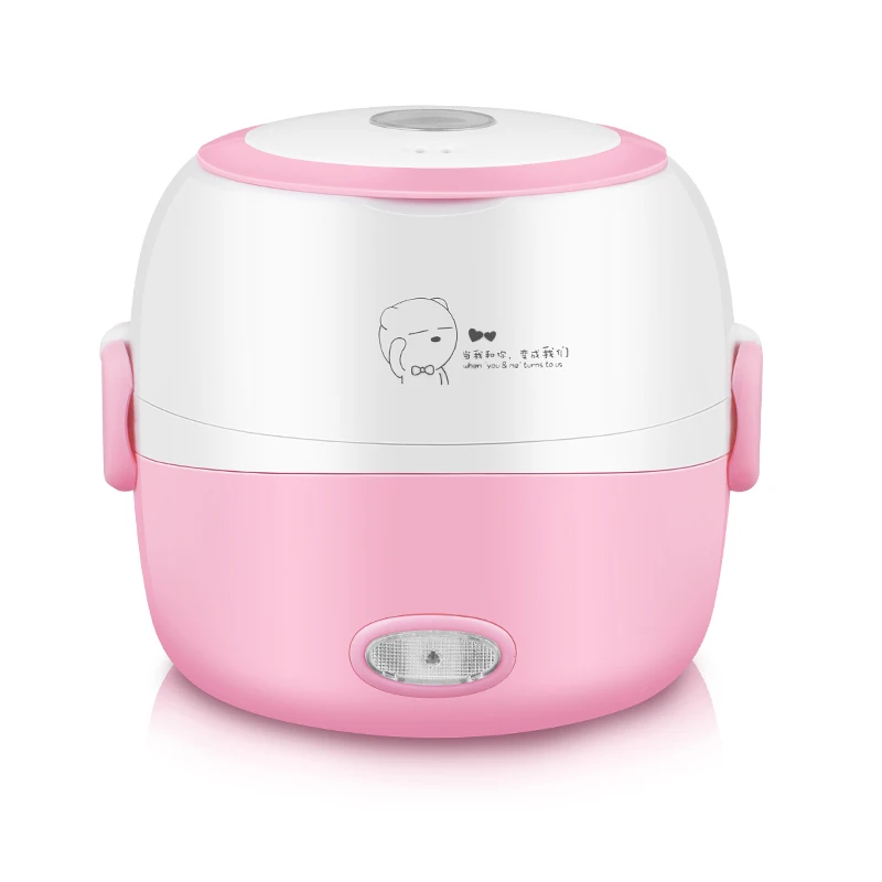 MINI Rice Cooker Thermal Heating Electric Lunch Box 2 Layers Portable Food Steamer Cooking Container Meal Lunchbox Warmer