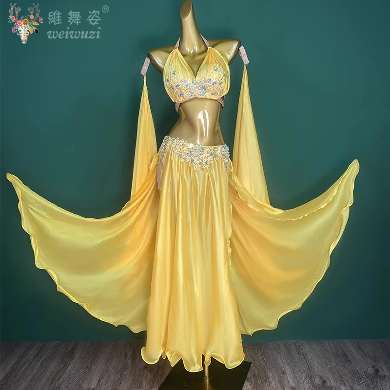 

Костюмы для танца живота для взрослых, костюмы для восточных танцев по индивидуальному заказу, бюстгальтер с бриллиантами, длинная юбка, комплект тренировочного наряда