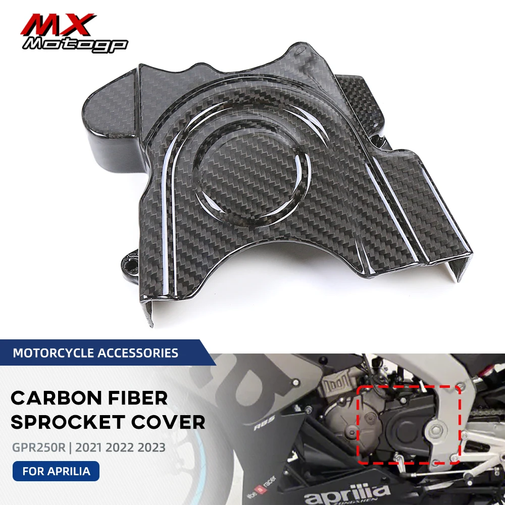 

GPR250R Motorcycle Carbon Fiber Front Sprocket Cover Chain Protector Guard Racing For Aprilia GPR 250R GPR250 2021 2022 2023