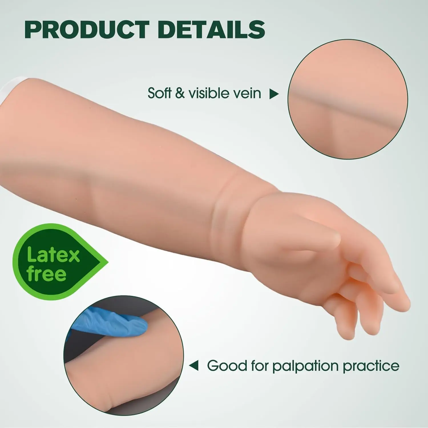 Pediatric IV Injection Arm Model Venipuncture Practice Arm Anatomy Practice Medical Simulator Nurse Training kit