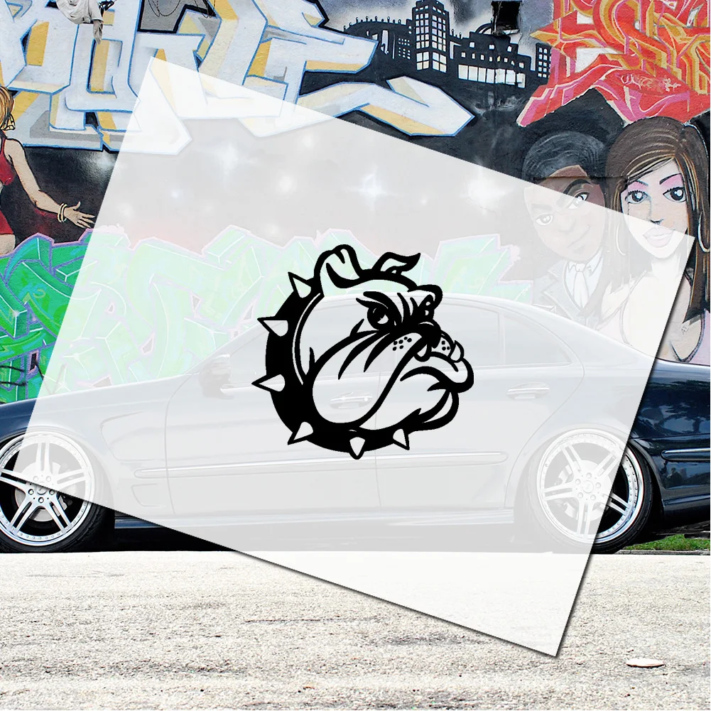 

Bulldog-Inspired Auto Art: Vibrant Vinyl Car Stickers & Decals for Windows, Body Fans of Furry Companions