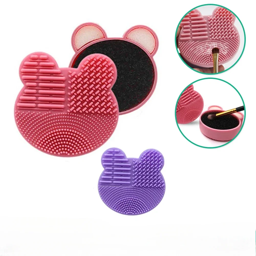 

Make Up Brush Cleaner Pad Washing Brush Pad Cleaning Mat Cosmetic Brush Cleaner Universal Make Up Tools Scrubber Board Pad