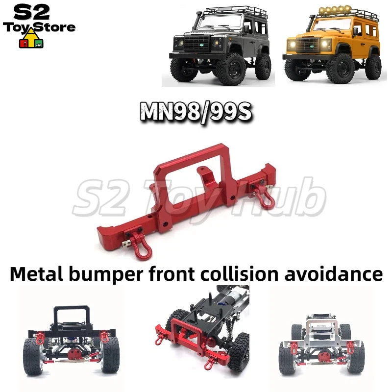 MN Metal upgrade accessories D90 D91 D96 MN 98 99S Remote Control Car Metal Bumper Front Collision Avoidance In Stock