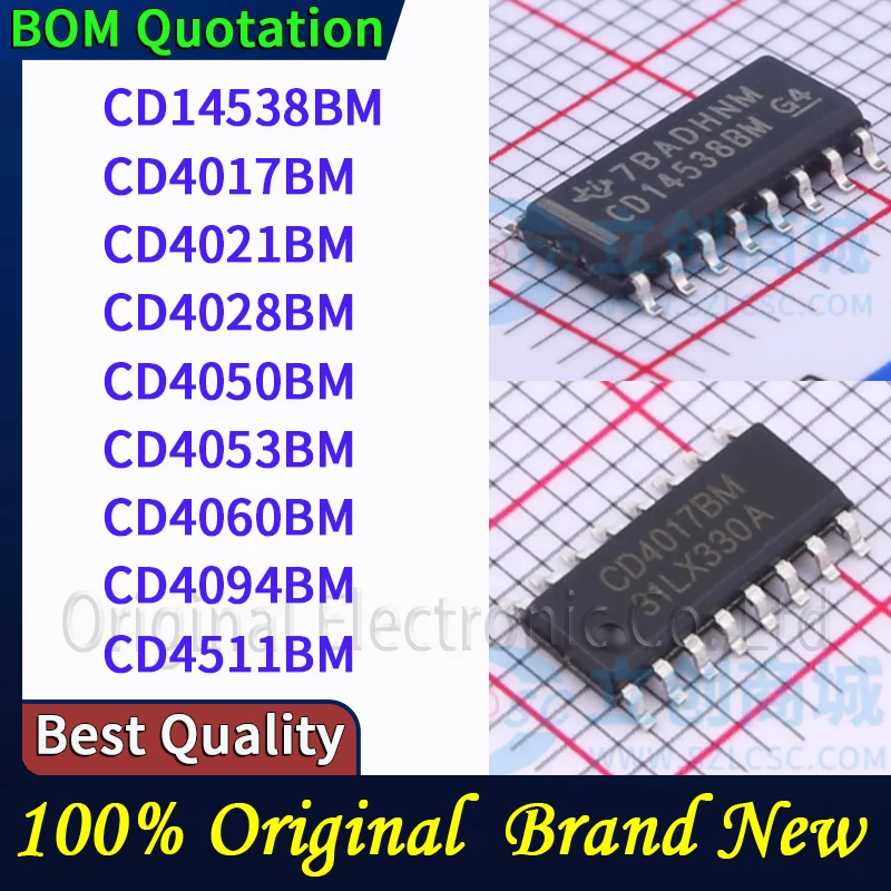 

5pcs/lot CD14538BM CD4017BM CD4021BM CD4028BM CD4050BM CD4053BM CD4060BM CD4094BM CD4511BM In stock Original High quality