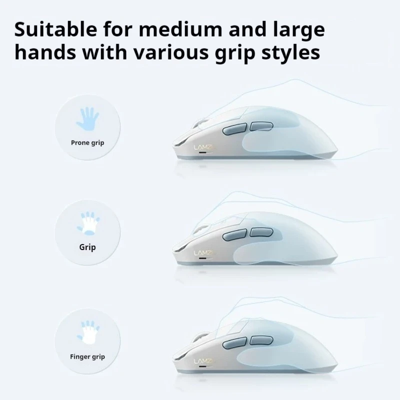 LAMZU Maya X V2 Ultra Lightweight Wireless Gaming Mouse Dual 54LM20 Sensor Up to 180H Battery Ergonomic Computer Gaming Mouse