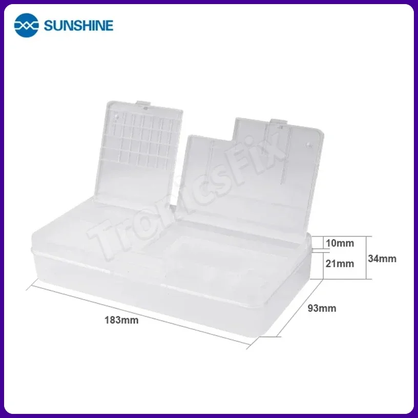 SUNSHINE SS-001A-caja de almacenamiento multifuncional para reparación de teléfonos móviles, accesorios, piezas y tablero