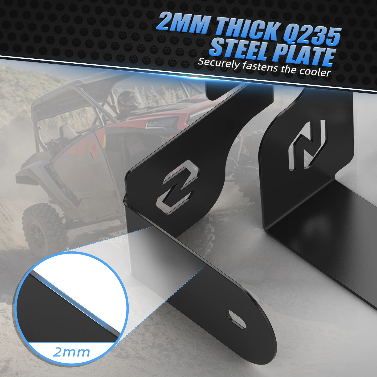 UTV برودة يتصاعد ل Yeti 35 برودة ل Polaris RZR XP 1000 EPS 4 2015-2021 التعادل أسفل المراسي بين قوسين Q235 الصلب 2016 2017 2020 #2