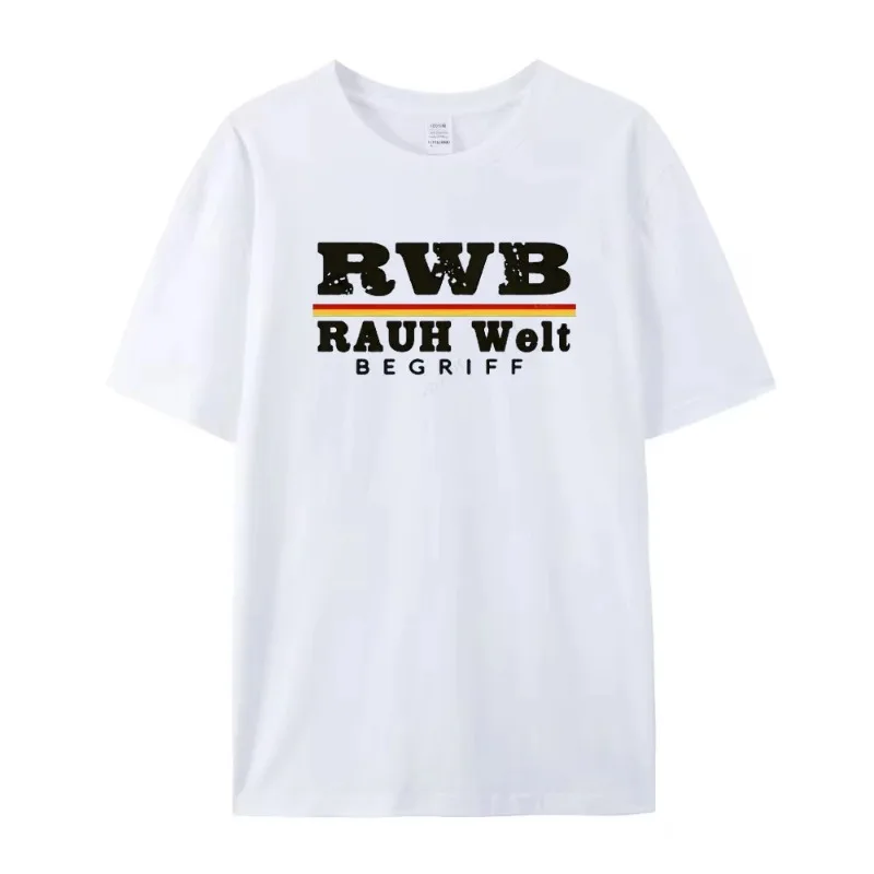 GERMAN RWB Letter Printed Fashion Cotton Sports O-Neck Custom T-Shirt Classic Car Women Cotton Round Neck  T-shirts T-SHIRT