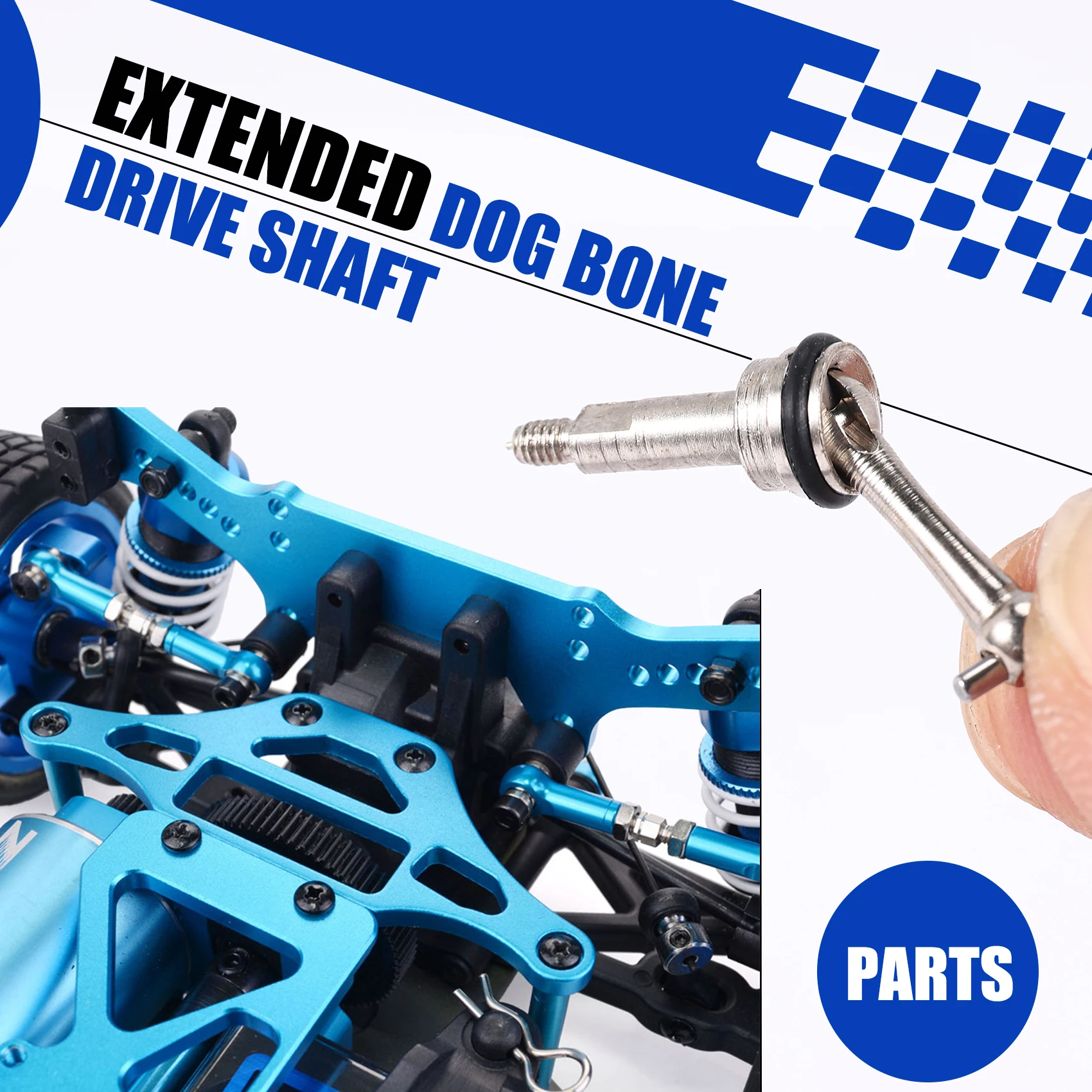 BFYL-4Pcs Металлический удлиненный приводной вал CVD Универсальный шарнир для Wltoys 284131   K969 K989 K999 P929 1/28 Детали для обновления радиоуправляемого автомобиля