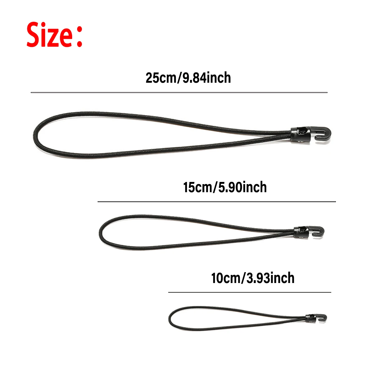 Multifunctional Elastic Bungee Cords with Hooks, Heavy‑Duty High Stretch Bungee Rope for Camping Luggage Bikes Cars Outdoor
