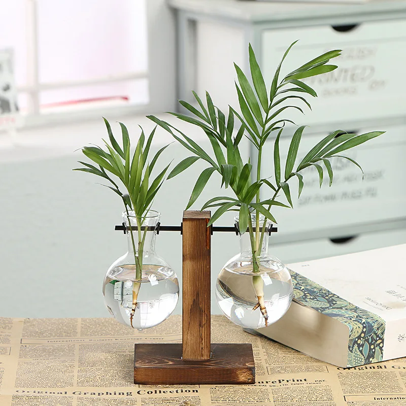 Hydroponic Vase Vintage Desktop Plant Terrarium Planter Bulb Glass Vase Water Planting Propagation Stations Home Decoration