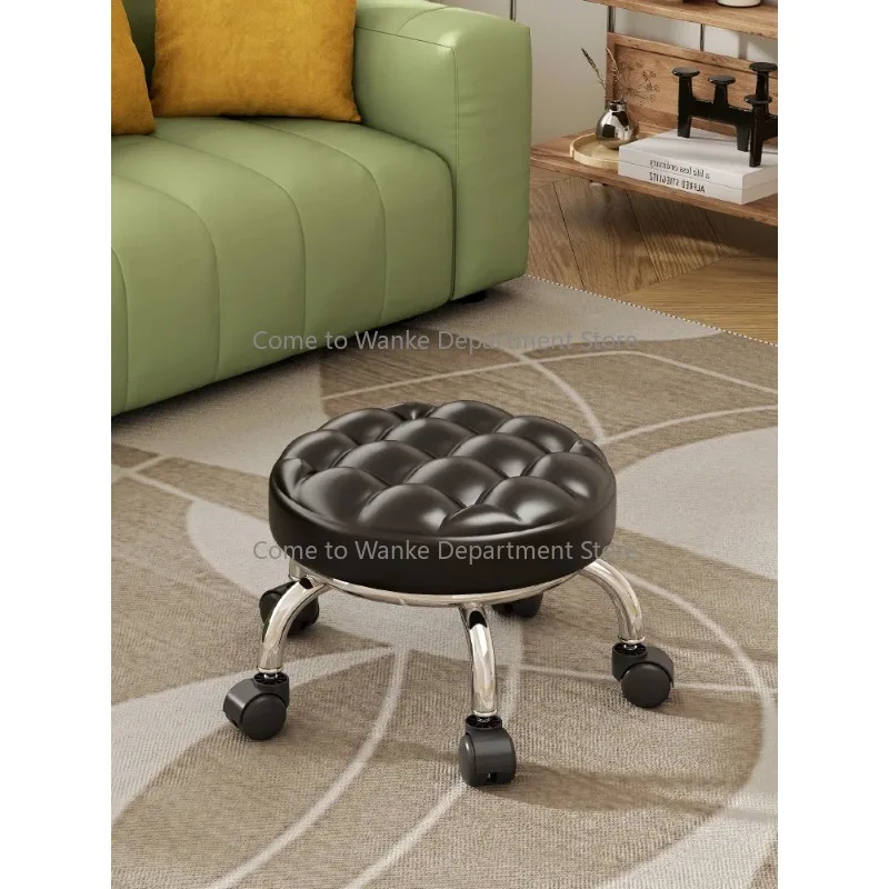 

Universal wheel small stool, household pulley low stool