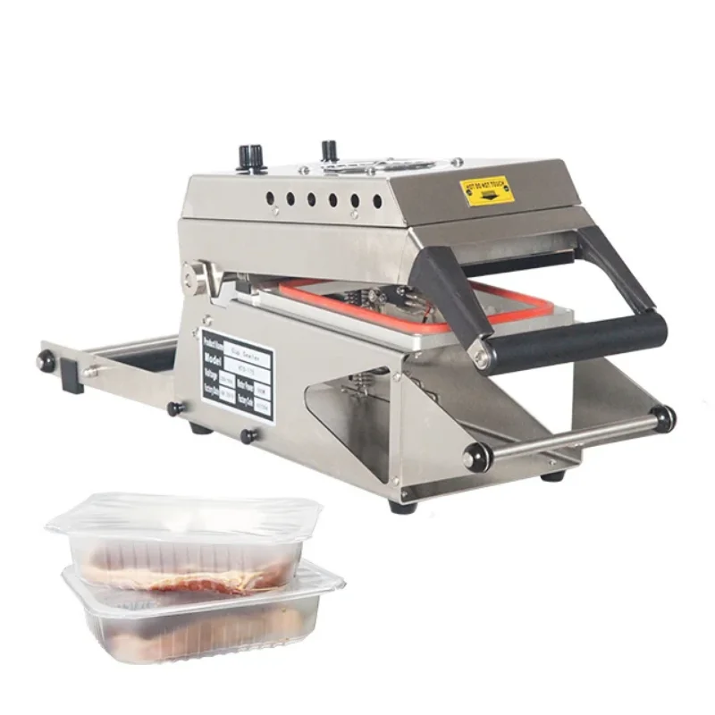 

HTS-175 Hualian Cutter Package Packing Box Heat Sealer Food Table Skin Pack Tray Sealing Machine