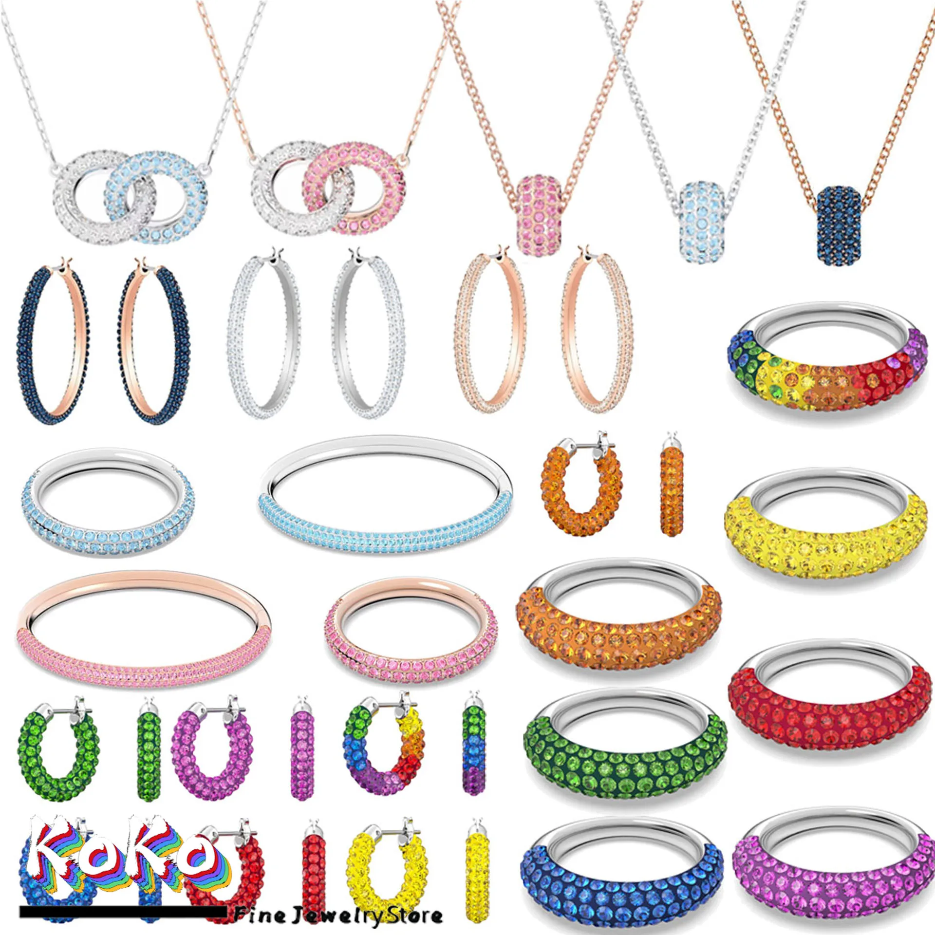 

Оригинальные новые подвески 2025, круглые серьги-кольца, ожерелье, комплект ювелирных украшений для женщин, ювелирные изделия из нержавеющей стали, романтический подарок