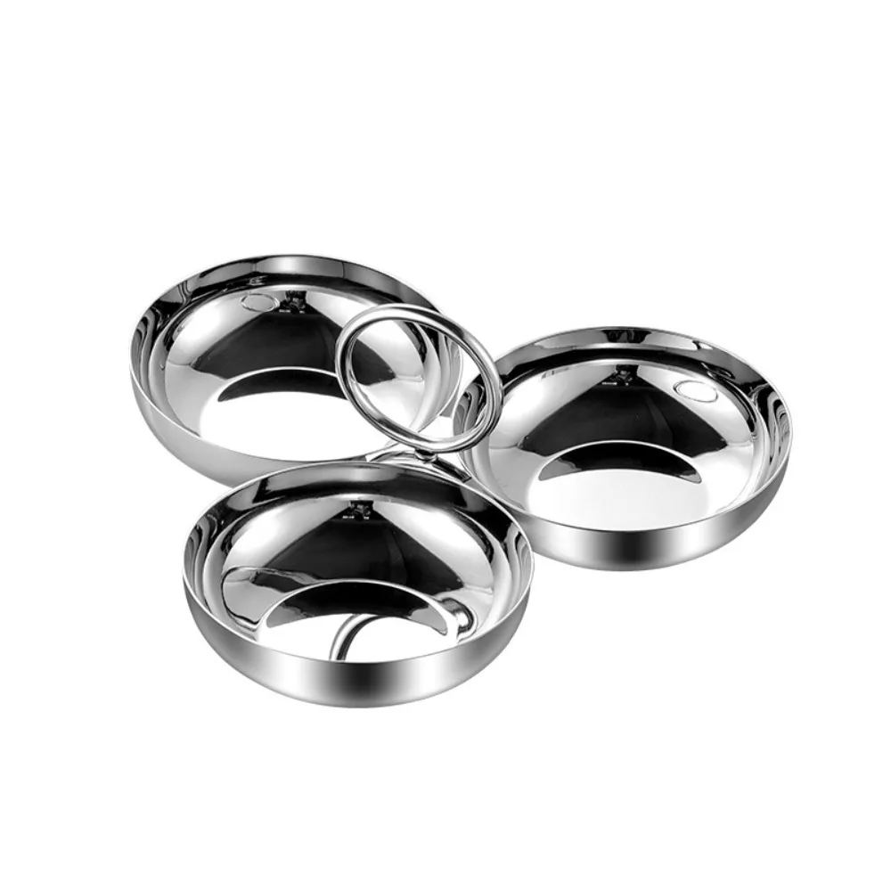 

Thick Stainless Steel Serving Bowl Multipurpose Round Snack Dish Ice Cream Bowl with Handle Dessert Plates Serving Aperitifs