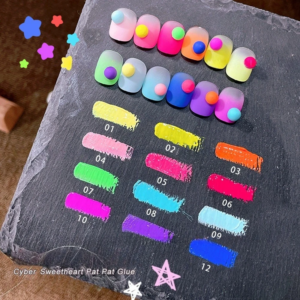 12 farben Fluoreszierende Pat Ombre Gel Nagellack Schnelle Gradienten Malerei Gel Solide UV Lack Farbe Gel für DIY Nail art Maniküre