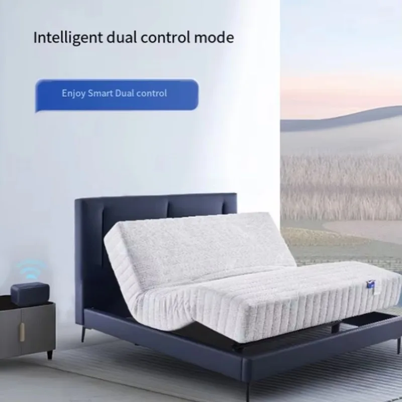 Split king Adjustable Bed with Mattress Oaken Motor  Controllable Adjustable king Size Bed Frame with Mattress Base
