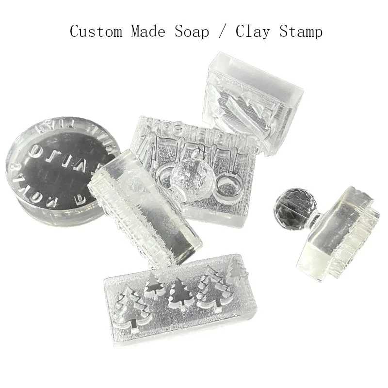 Xmas Series Transparent Acrylic Word Letters Soap Embossing Stamp Chapter Imprint Seal For Diy Soap Making Supplies Supports